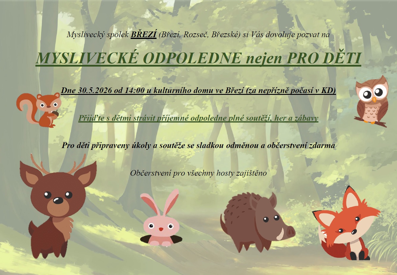 Myslivecké odpoledne 2026